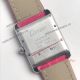New 2018 Tank Louis Cartier White Roman Dial Diamond Bezel Pink Leather Bracelet Copy Watch (3)_th.jpg